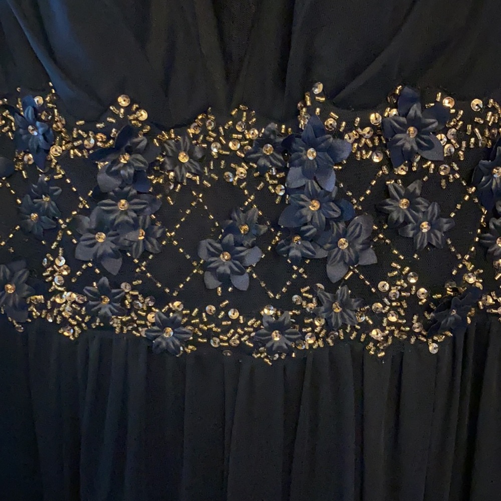 Betsy & Adam Navy Formal Dress - Picture 3 of 5